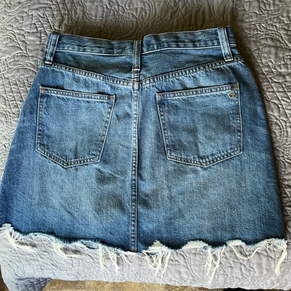 Madewell Rigid Denim A-Line Mini Skirt in Lakeline - Picture 8 of 11
